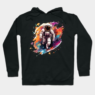 Colorful abstract astronaut watercolor Hoodie